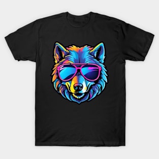 Cool Neon Wolf T-Shirt